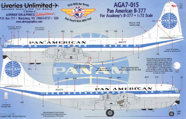 Pan Am B-377 Decal Review By Brett Green (Liveries Unlimited 1/72)